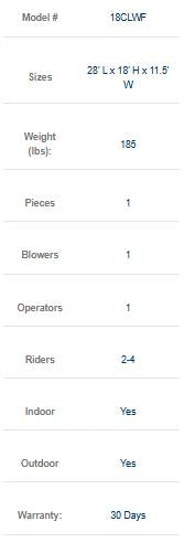 18 FT Light-Commercial Waves of Fun Water Slide NEW