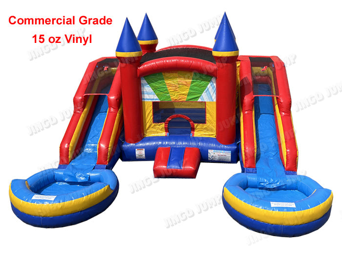 Inflatable Carnival Dual Lane Combo With blower