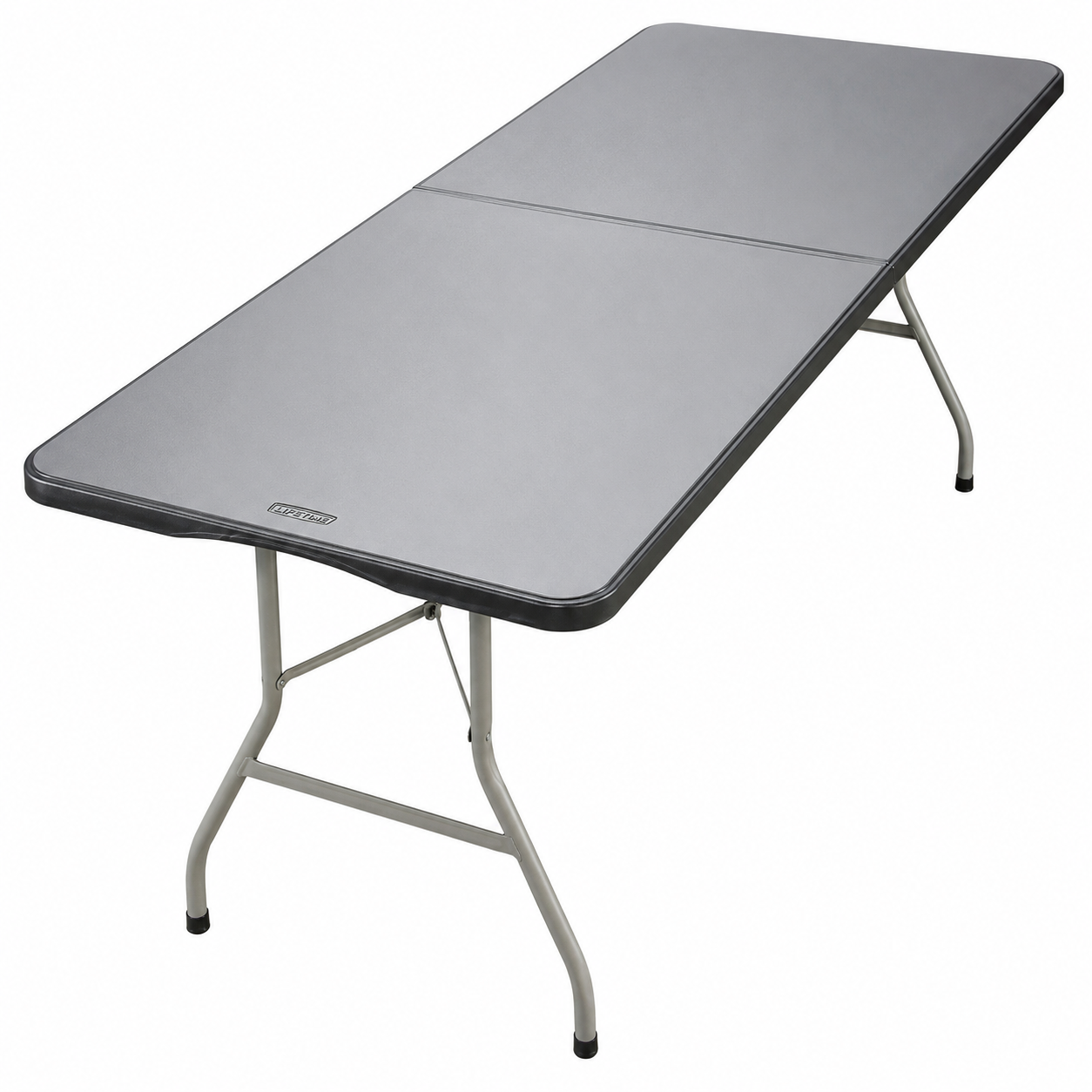 6-Foot Bi-Fold Black Plastic Folding Table Main image