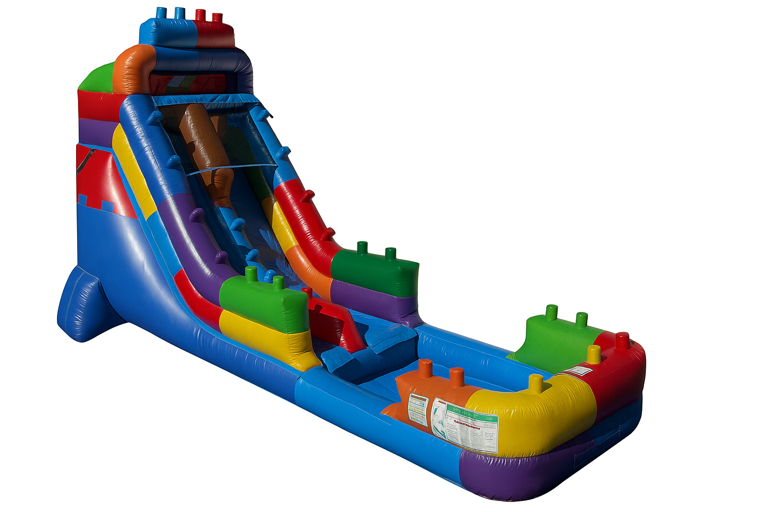 18 FT Light-Commercial Brick Blaster Water Slide