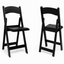 Black Resin Folding Chair 5 Pcs