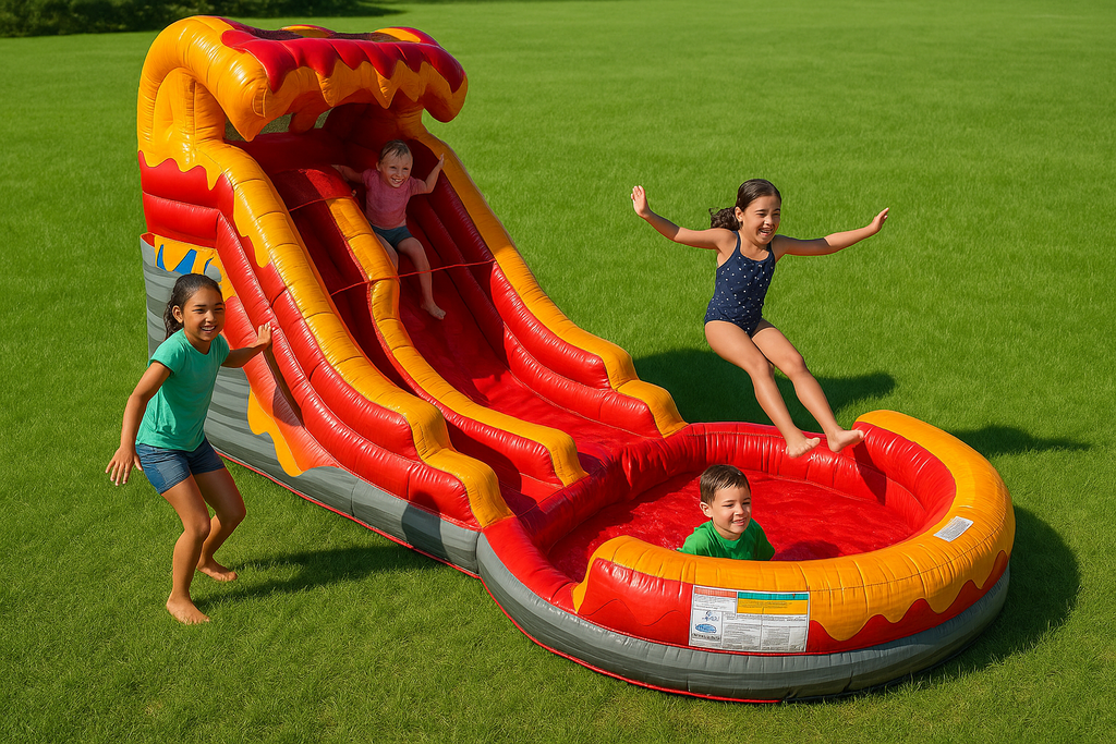 14FT Inflatable Light Commercial Volcano Water Slide