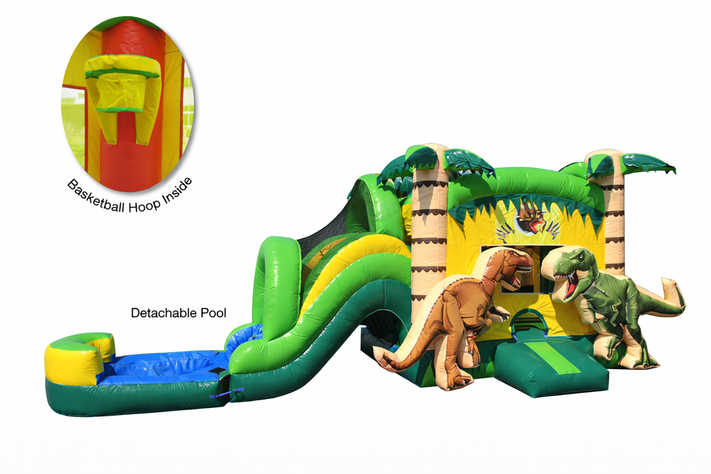 4-in-1 Dinosaur Combo Inflatable (Wet & Dry)