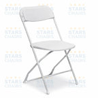 Set of 100 White Folding Chairs Bundle Heavy-Duty