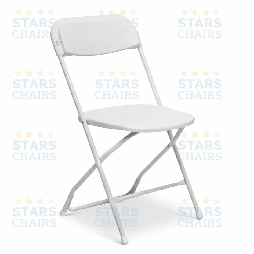 Set of 100 White Folding Chairs Bundle Heavy-Duty