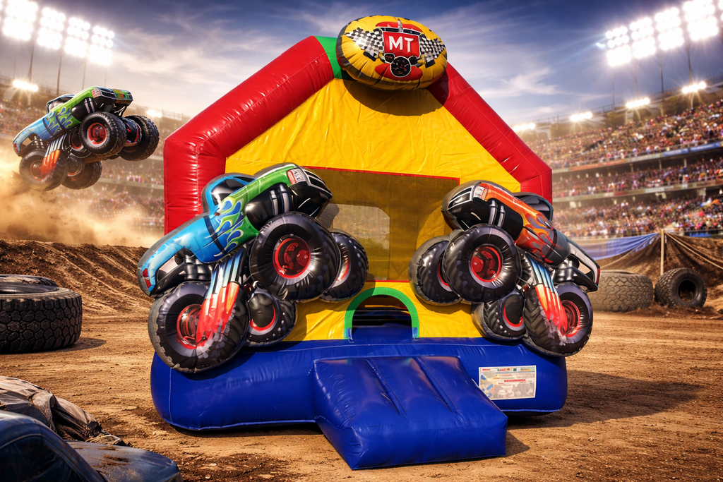 Inflatable bouncer Monster Trucks 13×13 Commercial grade