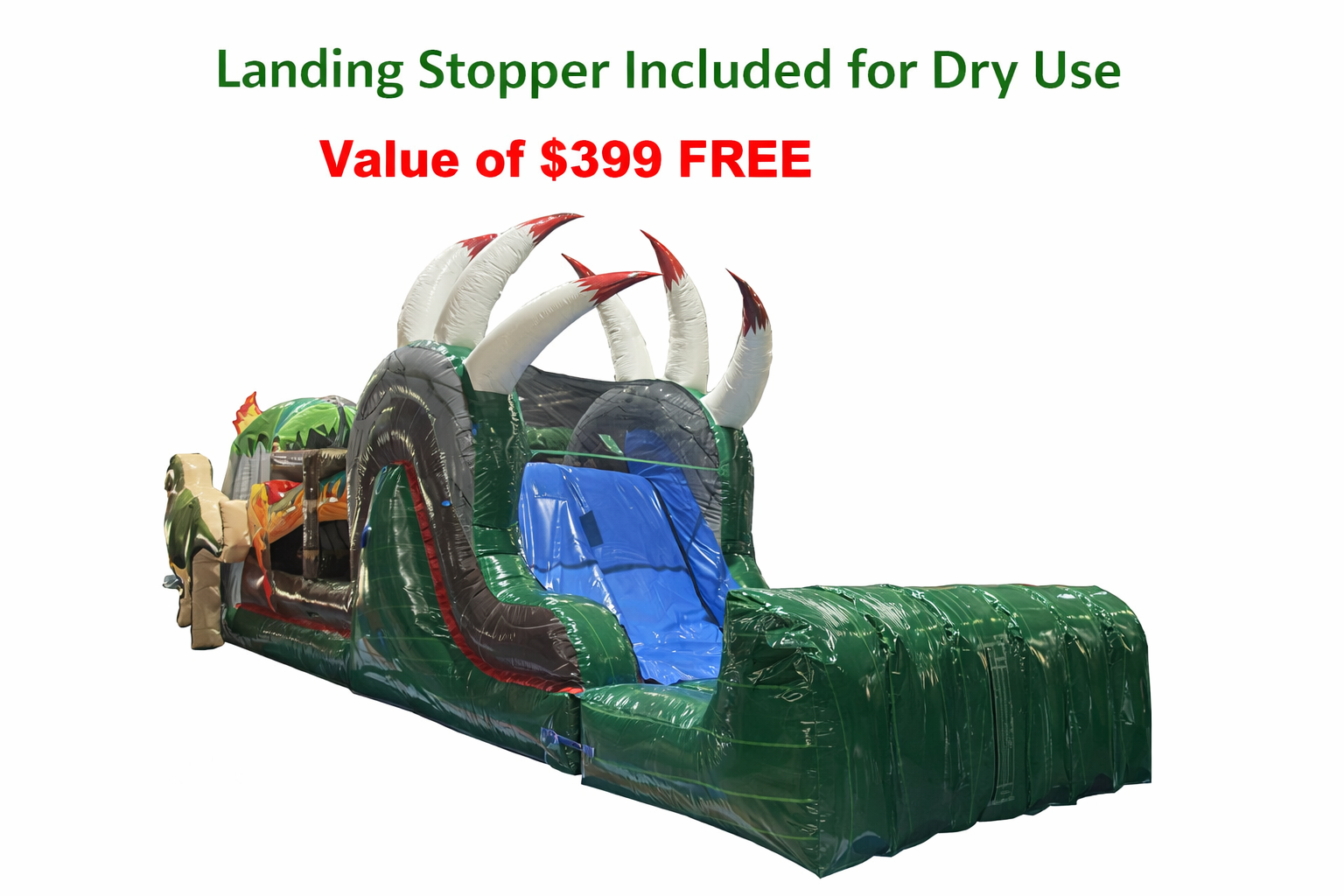 Inflatable Jurassic Wet/Dry Obstacle Course