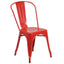 Commercial Grade Metal Indoor-Outdoor Stackable Chair RED