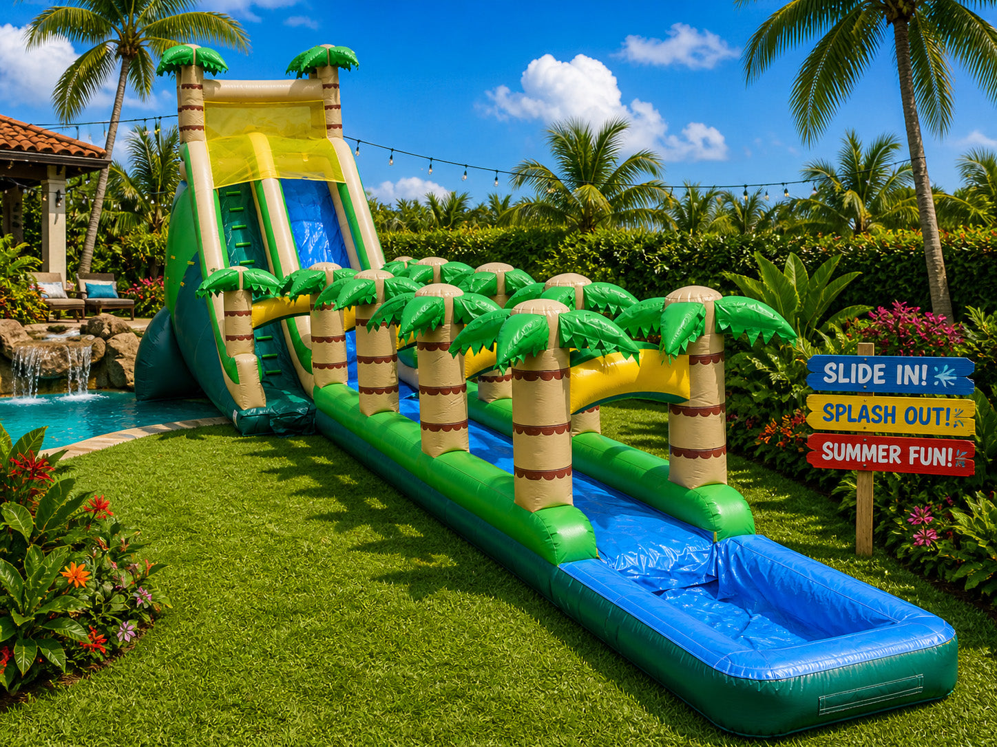 Giant Tropical 3 in 1 Water Slide.
