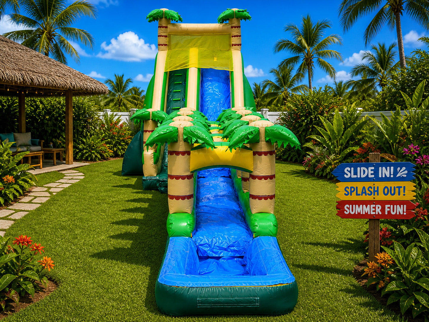 Giant Tropical 3 in 1 Water Slide.