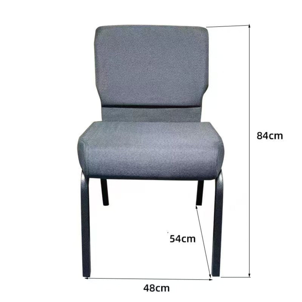 Serenity Seating Church Chair - Burgundy Fabric/Gold Vein Frame - 19'' Wide