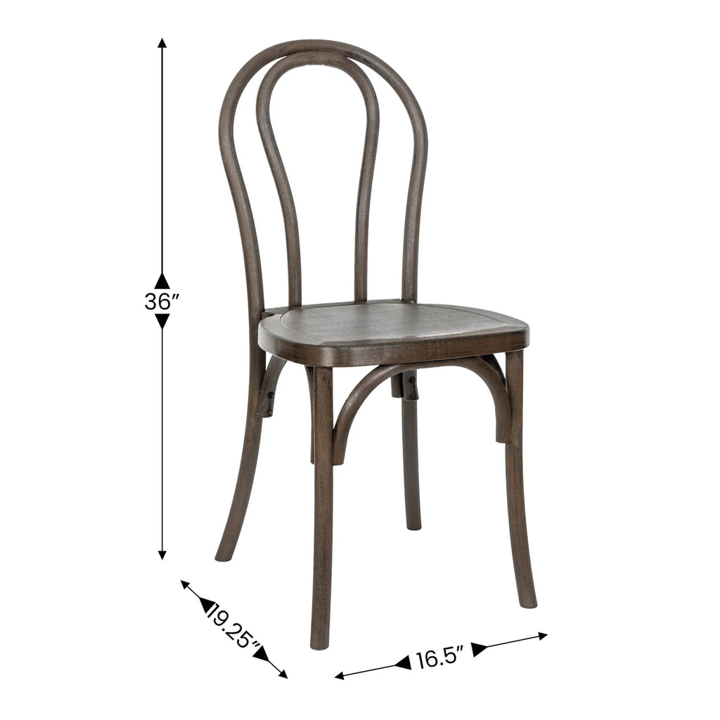 Commercial Indoor/Outdoor Wood Look Resin Thonet Style Chair