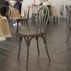 Silla Thonet de resina con aspecto de madera para interiores y exteriores comerciales