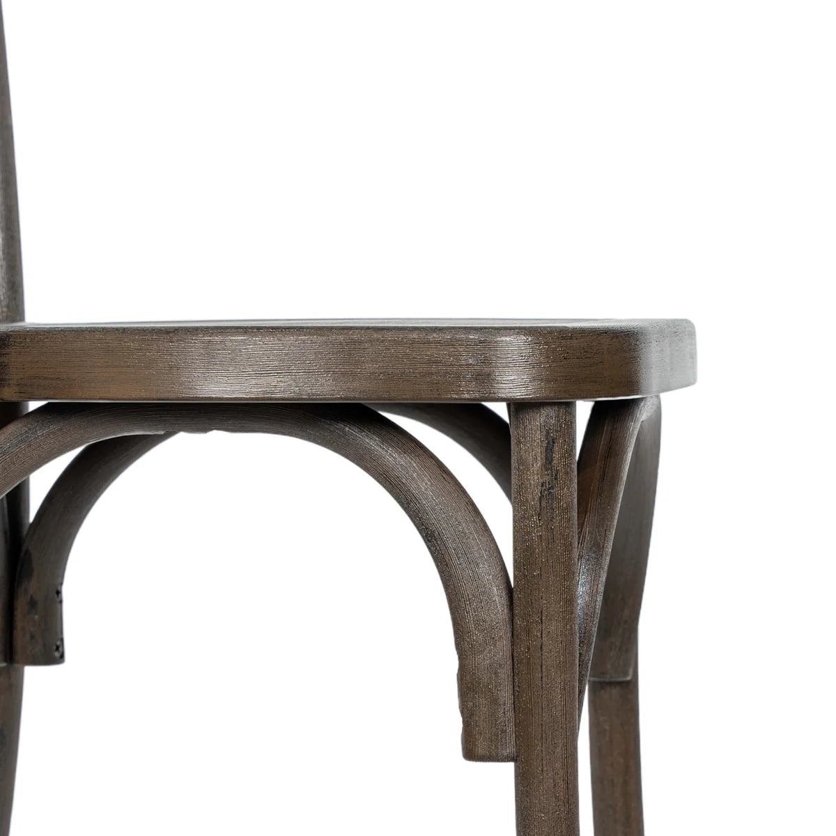 Silla Thonet de resina con aspecto de madera para interiores y exteriores comerciales