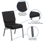 Silla apilable para iglesia HERCULES Series 18.5''W, 11 colores disponibles