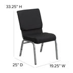 Silla apilable para iglesia HERCULES Series 18.5''W, 11 colores disponibles