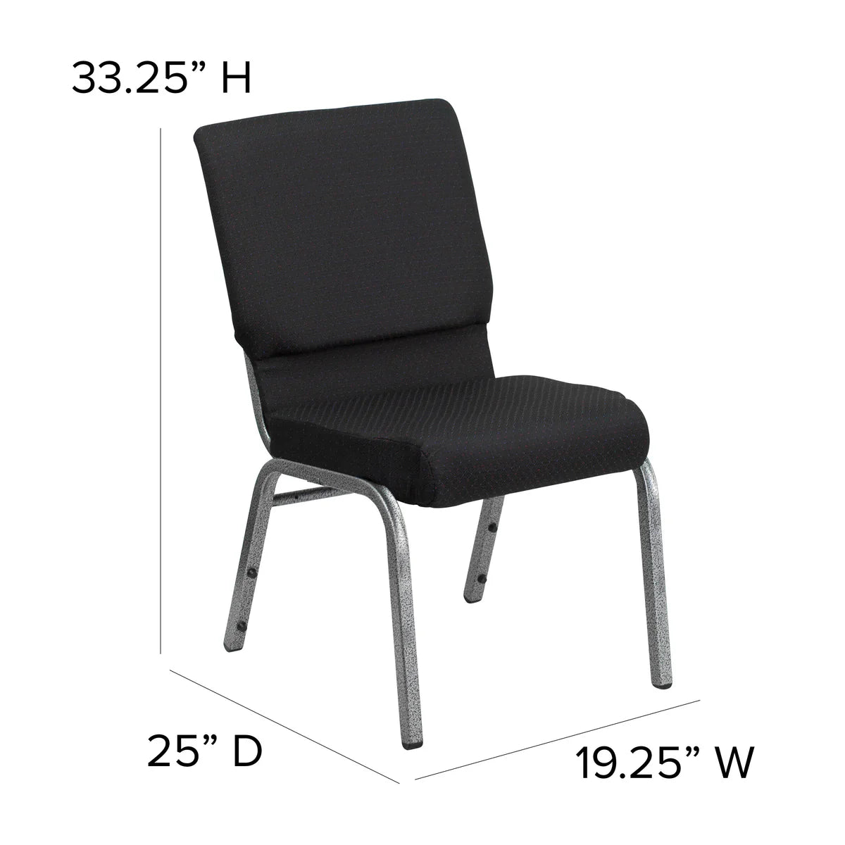 Silla apilable para iglesia HERCULES Series 18.5''W, 11 colores disponibles