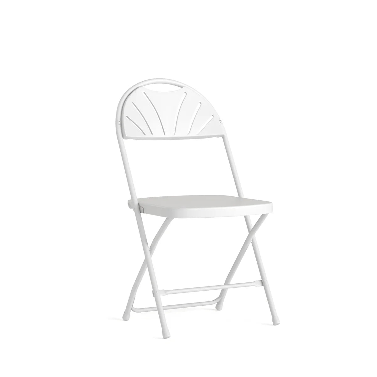 Silla plegable de plástico con respaldo tipo abanico, capacidad de 295 kg