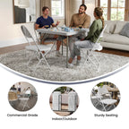 Silla plegable de plástico con respaldo tipo abanico, capacidad de 295 kg