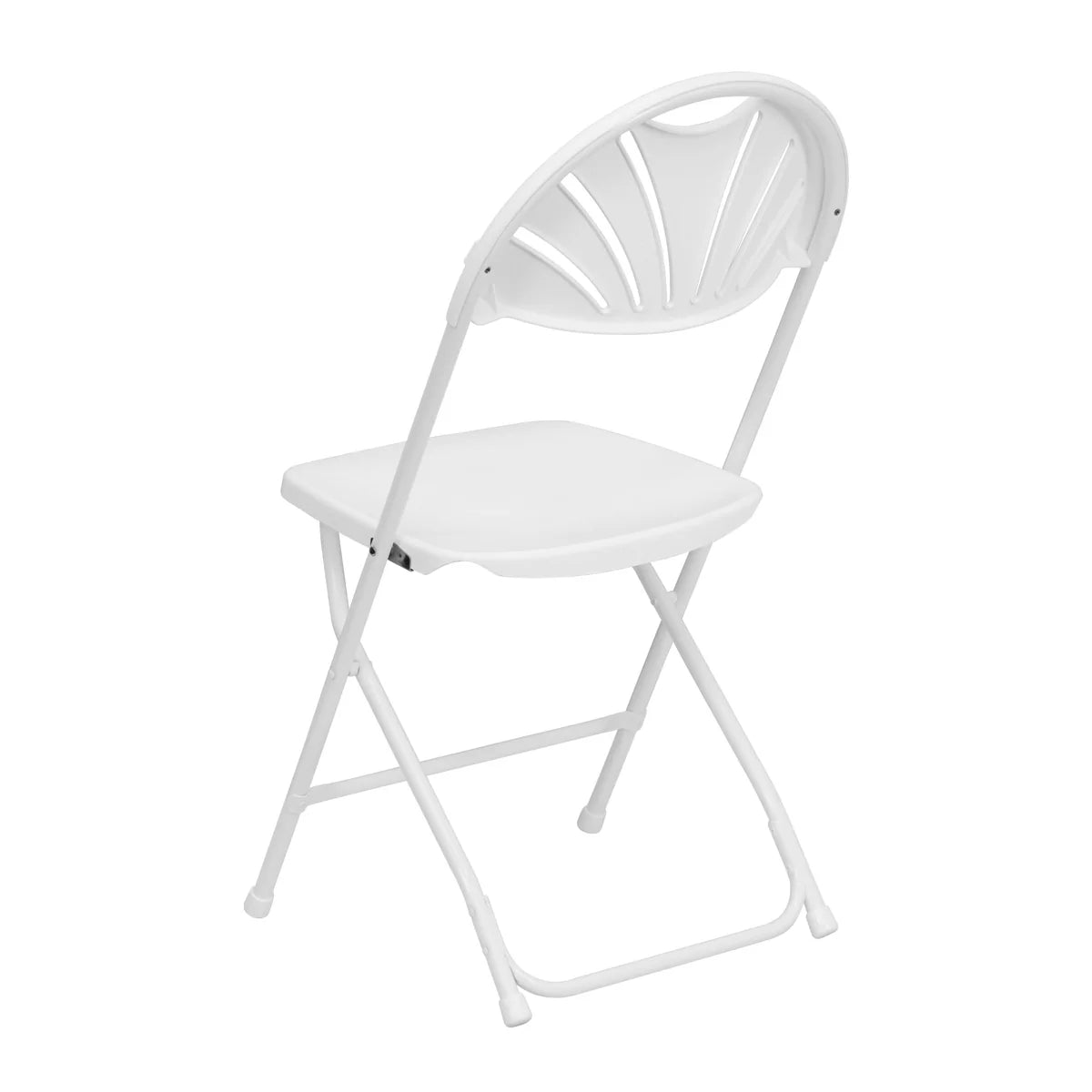 Silla plegable de plástico con respaldo tipo abanico, capacidad de 295 kg