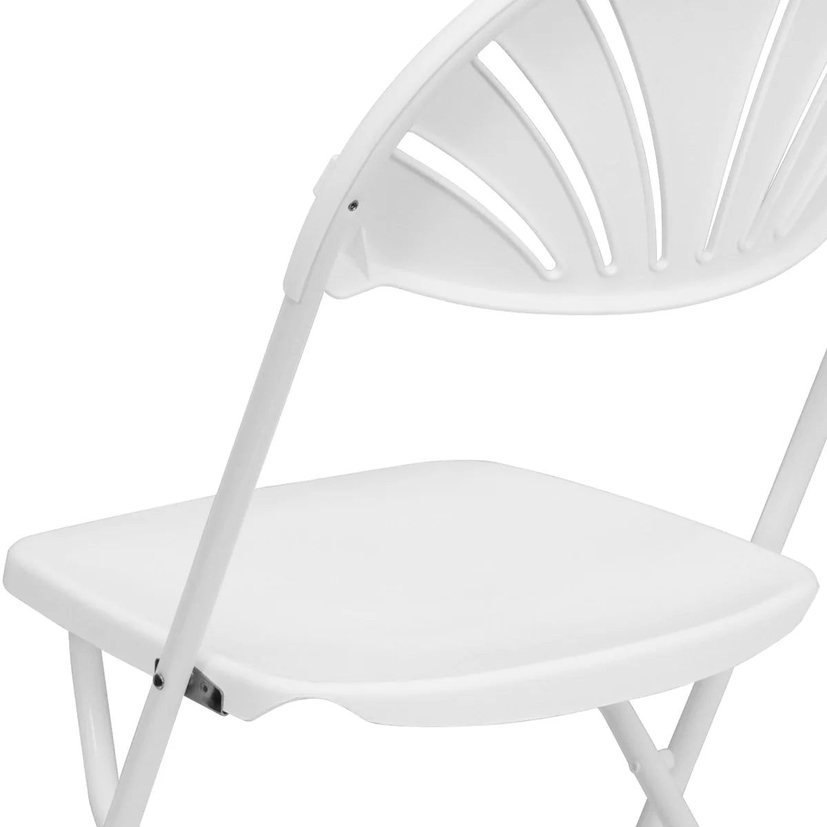 Silla plegable de plástico con respaldo tipo abanico, capacidad de 295 kg