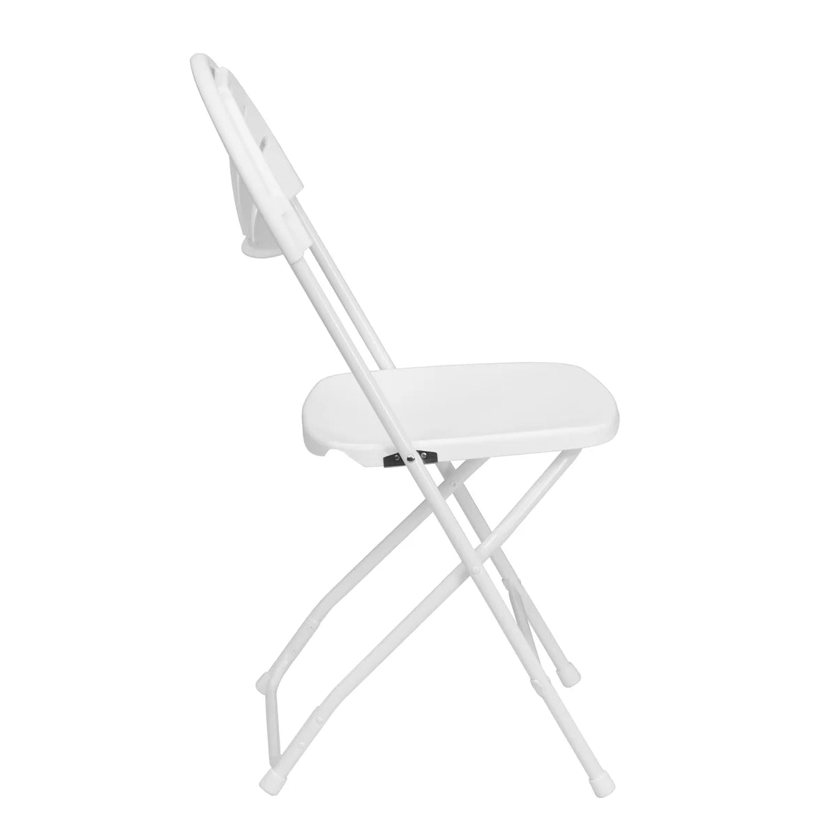 Silla plegable de plástico con respaldo tipo abanico, capacidad de 295 kg