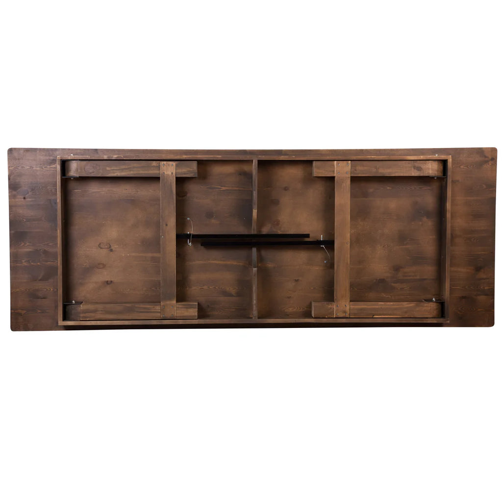9' x 40" Rectangular Solid Pine Folding Farm Table