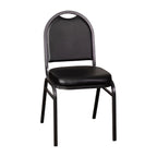 Silla de banquete apilable HERCULES Series de grado comercial con respaldo de cúpula y estructura metálica, capacidad 227 kg.