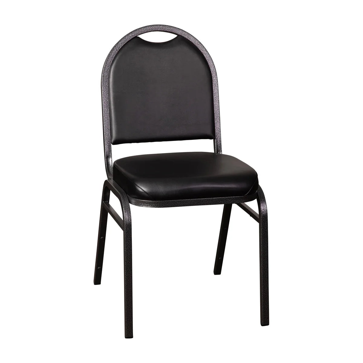 Silla de banquete apilable HERCULES Series de grado comercial con respaldo de cúpula y estructura metálica, capacidad 227 kg.