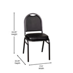 Silla de banquete apilable HERCULES Series de grado comercial con respaldo de cúpula y estructura metálica, capacidad 227 kg.