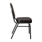 Silla de banquete apilable HERCULES Series de grado comercial con respaldo de cúpula y estructura metálica, capacidad 227 kg.