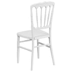 Silla Napoleón apilable de resina blanca con cojín gratis