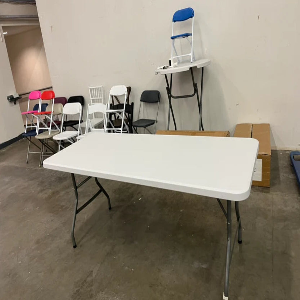 20-- Plastic Folding Table- 6'x30''  Bundle