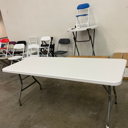 Package #1 -100 Plastic Chairs 10-6 Feet Tables Heavy Duty
