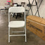 10 White Plastic Folding Chairs Set