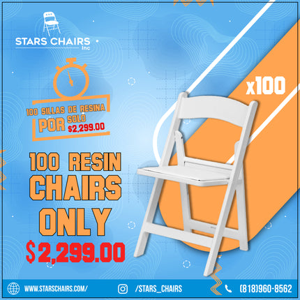 Package Deal #2 Pack 100 RESIN chairs