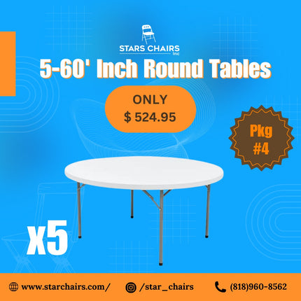 Package Deal #4 5-60' Round tables