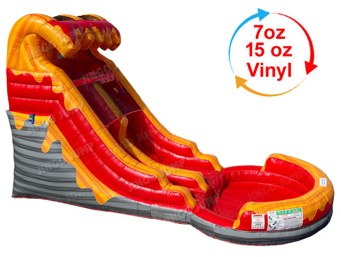 14FT Inflatable Light Commercial Volcano Water Slide