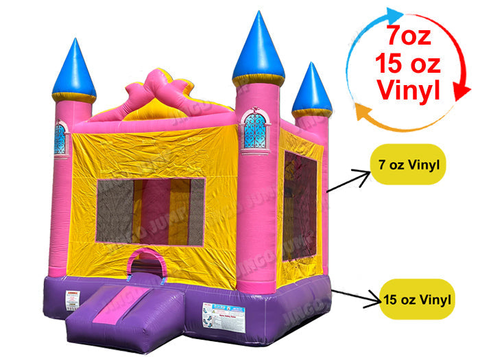Inflatable Light-Commercial Pink Castle 13’x13′