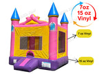 Inflatable Light-Commercial Pink Castle 13’x13′