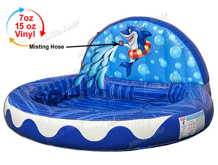 Inflatable Shark Splash Pool with blower