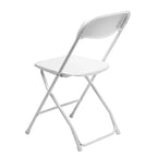 Set of 100 White Folding Chairs Bundle Heavy-Duty