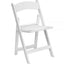 60 Pcs White Resin Folding Chairs Set