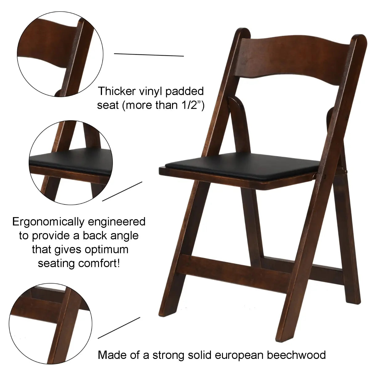 100 Wood Folding Chairs Bundle