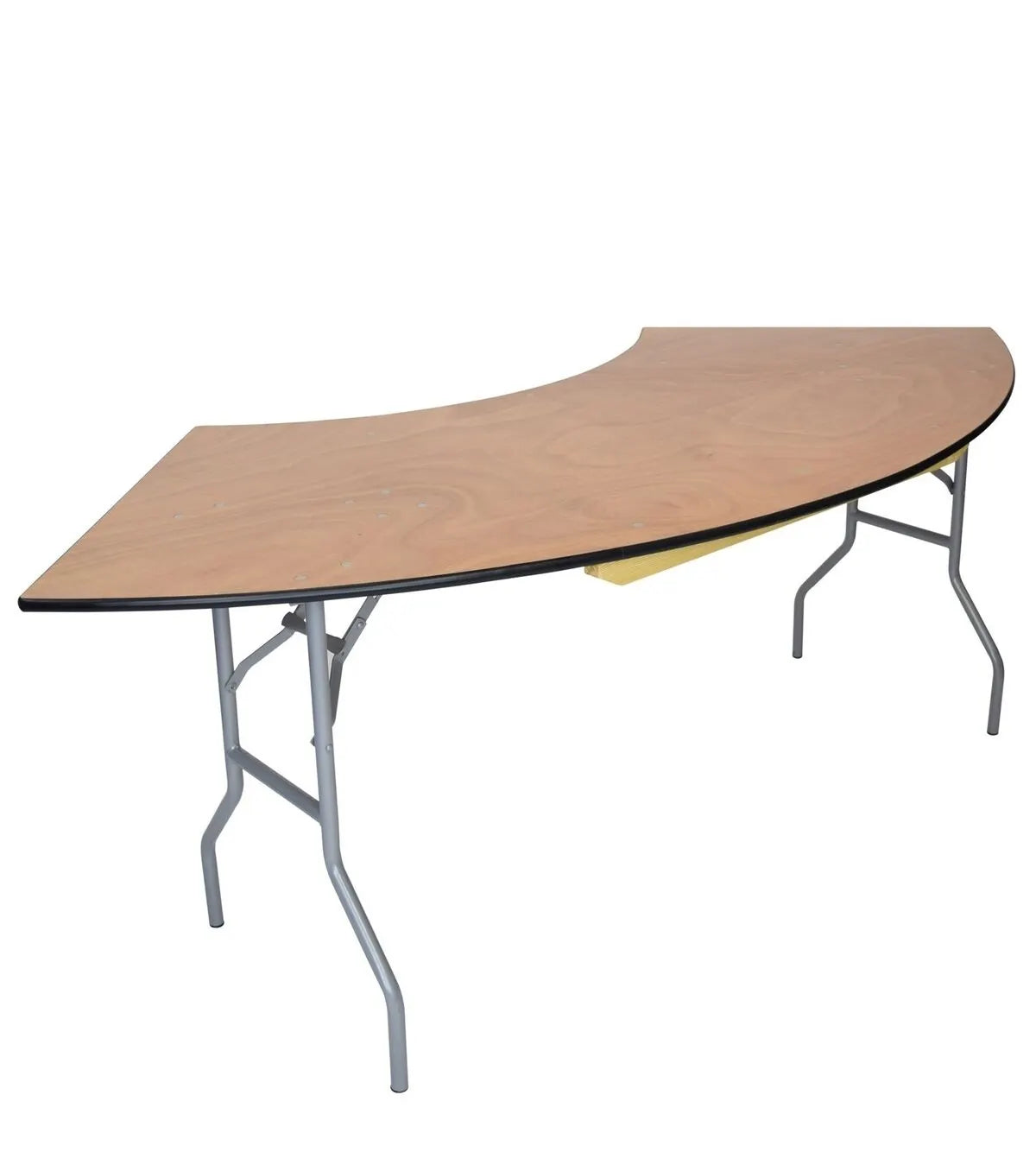 Titan Series  Wood Folding Table - 7' serpentine - vinyl edge