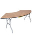 Titan Series  Wood Folding Table - 7' serpentine - vinyl edge