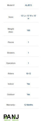 Aloha Jungle Bouncer 13×13 With Blower