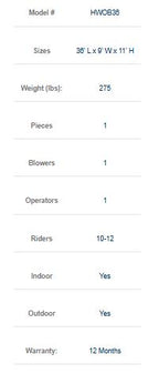 Hawaiian Wave Wet/Dry Obstacle Course 36 FT