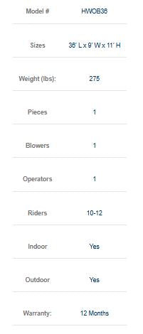 Hawaiian Wave Wet/Dry Obstacle Course 36 FT