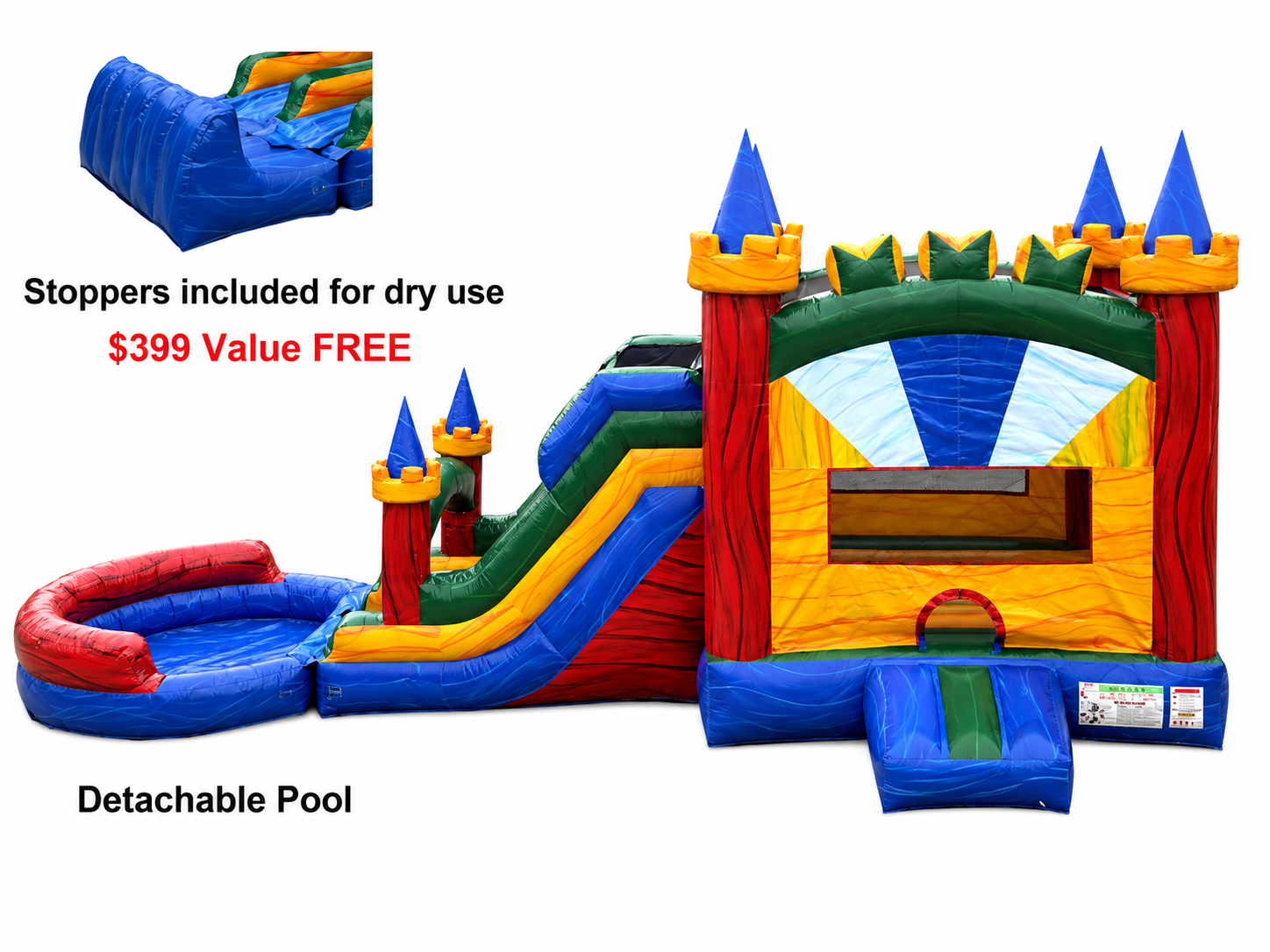Dual Lane Tower Castle Combo Wet / Dry (15 oz Vinyl)